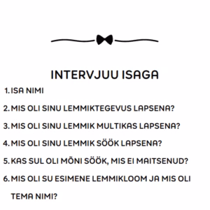 Intervjuu isaga